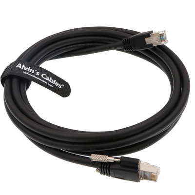 Alvin's GigE Vision CAT6a Cable, 9.84ft, Shielded, High-Flex, RJ45 Lock