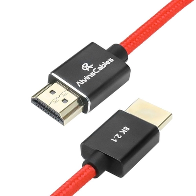 Alvin's 8K Right Angle Micro HDMI Cable Coiled 48Gbps