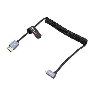 Alvin's 8K Right Angle Micro HDMI Cable Coiled 48Gbps