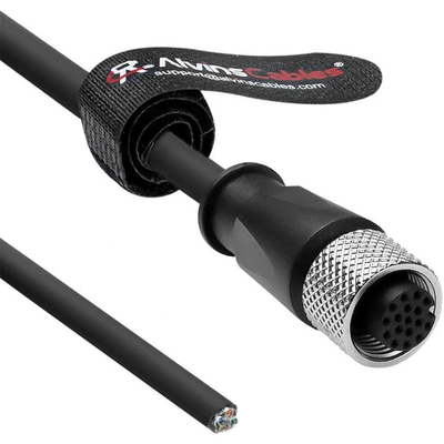 Alvin's M12 A Code 17 Pin to Open End Cable 3.3ft HikRobot Cognex