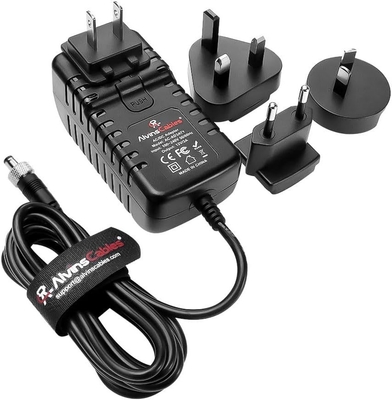 Alvin's Global 12V 3A Power Adapter Right Angle Locking DC for Atomos BMD