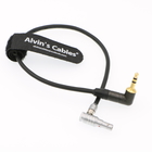 10 Inches Camera Audio Cable 5 Pin Right Angle Male To Right Angle 3.5mm TRS