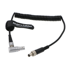 2 Pin Lemo Right Angle To Locking DC Coiled Power Cable High Durability For Teradek