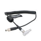 2 Pin Lemo Right Angle To Locking DC Coiled Power Cable High Durability For Teradek