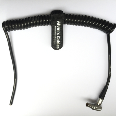 2 Pin Right Angle to Flying Coiled Twist Cable for Teradek ARRI Alexa Camera