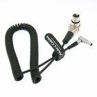 Coiled Twist Camera Power Cable Monitor Power Cable XLR 4 Pin Female To Right Angle 0B 2 Pin Male