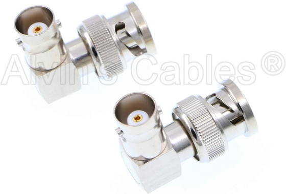 Right Angle BNC Connectors for HD SDI BNC Cable One Set