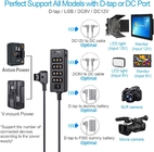 D Tap Splitter Cable With Power Switch Male D Tap To 4 Female D Tap 2 DC USB For V Mount Battery