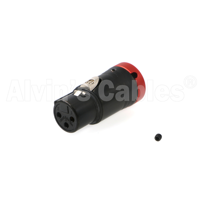 AV Cables XLR 3 Pin Female Connector Low Profile For Audio Devices Red