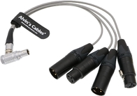 Alvin'S Cables Breakout Audio Input Output Cable For Atomos Shogun Monitor Recorder Right Angle 10 Pin To 4 XLR 3 Pin