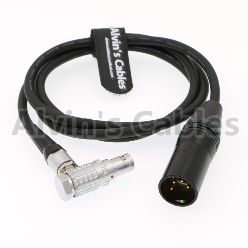 XLR 4 Pin Male to Right Angle Female 1B 6 Pin Elbow Cable For Red Scarlet Epic