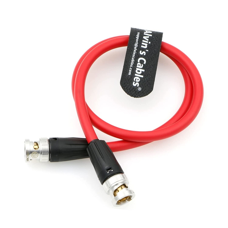 Alvin'S Cables 12G BNC Coaxial Cable HD SDI BNC Male To Male Original Cable For 4K Video Camera 50CM 19.7inches RED