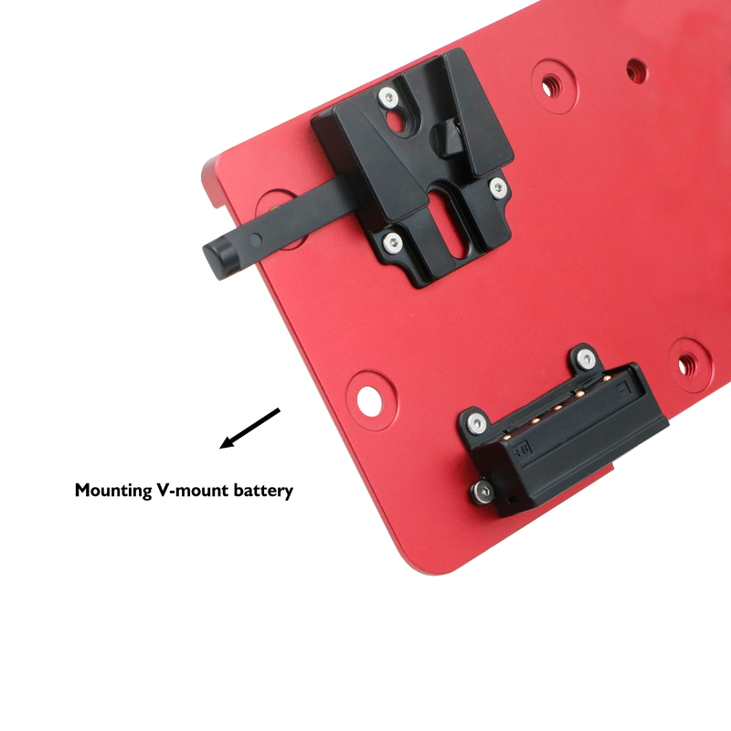 Alvins Integrated V-Mount Battery Plate for SmallHD Cine 7| Indie 7 |702 Touch Monitor, for VAXIS Wireless Video Transmission