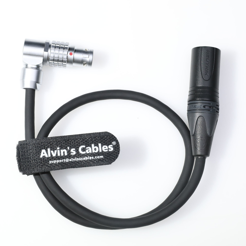 Alvins Cables Power Cable for Atomos NEON 31 17 24" Monitor Recorder XLR 3 Pin Male to Right Angle 6 Pin Female for Atomos AtomX|Core Power Box 19V 50cm|19.7in