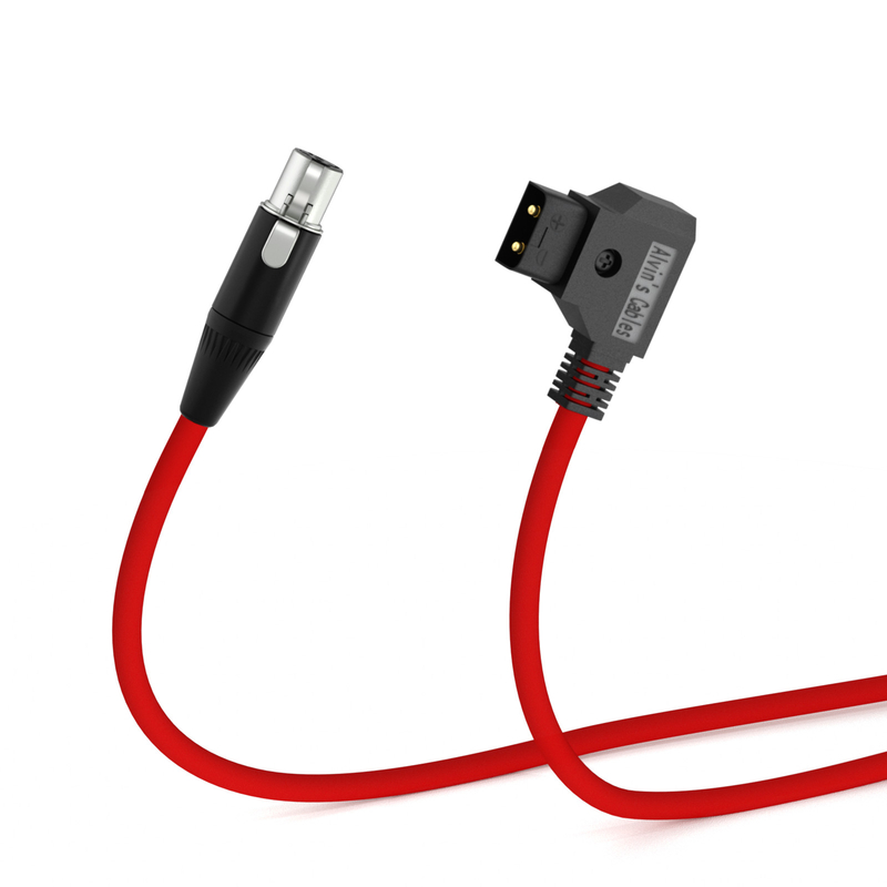 Alvin's Cables TVLogic Power Cable Mini XLR 4 Pin Female to D-Tap Ultra Soft Cable for TVLogic Field Monitor