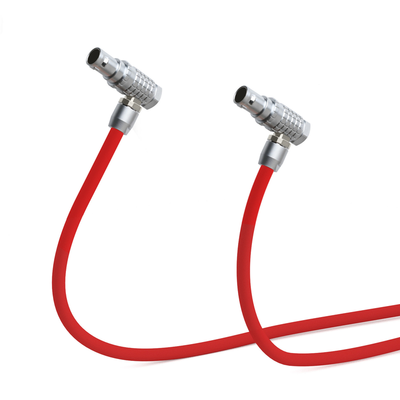 Alvin's Cables Right Angle 2 Pin To 2 Pin Power Cable For Teradek Bond Z CAM E2, For ARRI Alexa, Ultra Soft 45cm|18inches