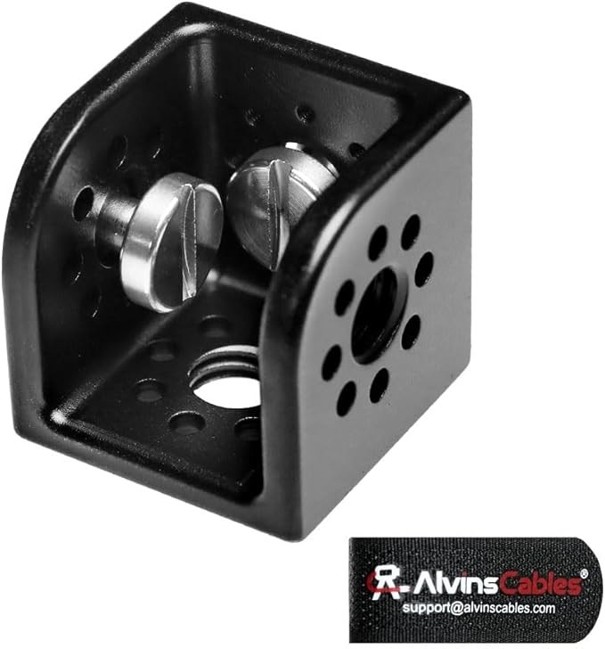Alvin's Cables Extension Side Mounting Block with 3/8” Threads, 3-Port Square Mount for ARRI for Sony RED Camera Wireless Receiver-A0125