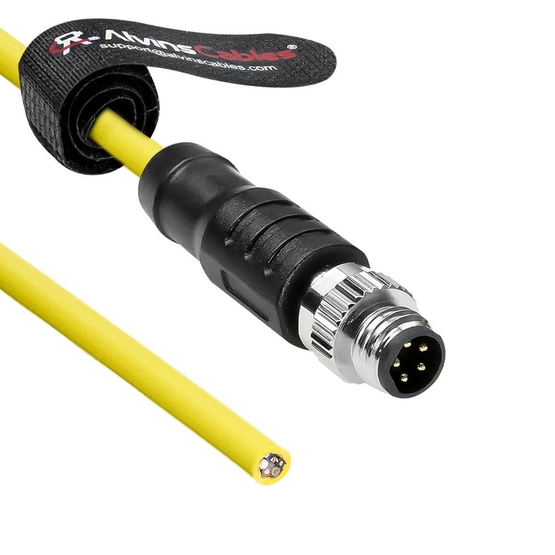 Alvin's Cables M8 5-Pin B-Code Male to Flying Lead I/O Cable for Cognex in-Sight Micro 2000, Trigger Strobe Cable for Vision System Industrial Automation, High Flex,10m/32.8ft