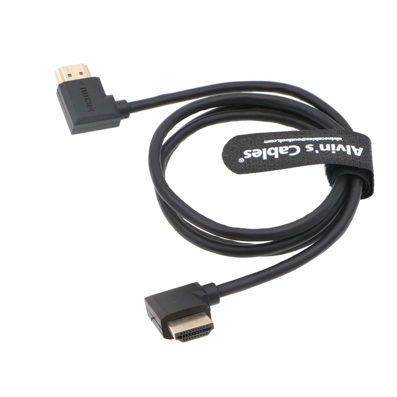 Alvin's Cables Z Cam E2 L Shape HDMI Cable High Speed Ethernet for Portkeys BM5 Monitor Right Angle to Right Angle 95CM