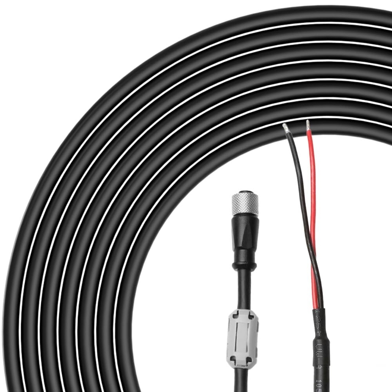 Alvin's Cables M12 T-Code 4-Pin Power Cable for Cognex 32.8ft