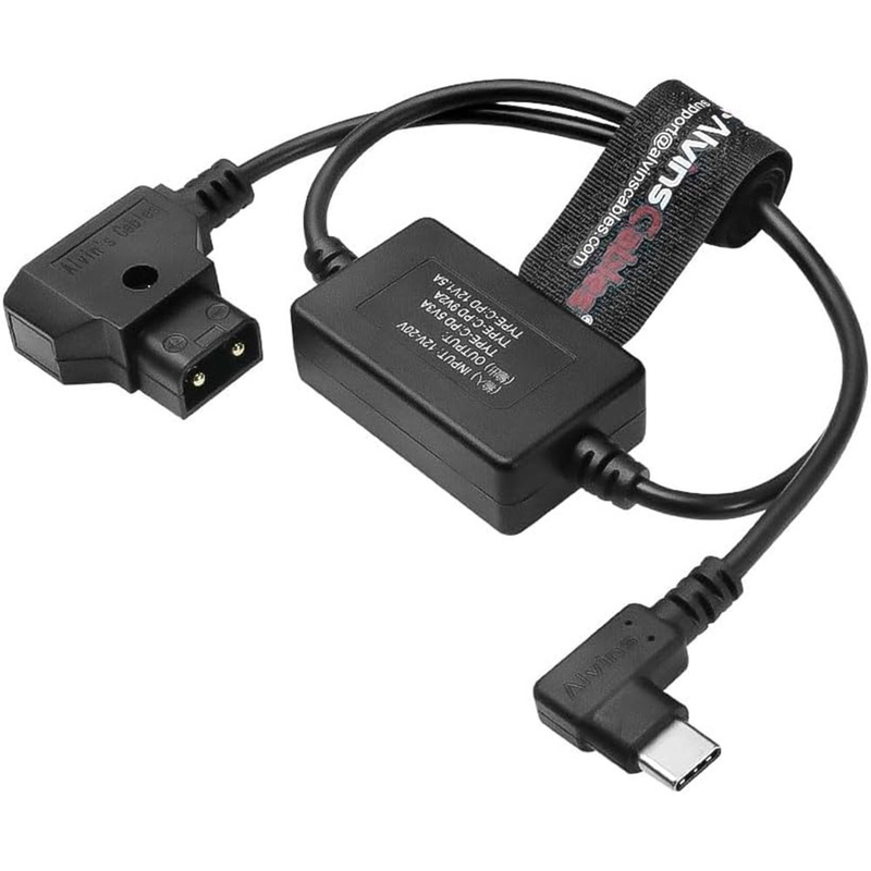 Alvin's Cables Dtap to USB-C Power Cable, 2ft Ultra Soft & Flexible Dtap to Type C Enhanced Power for Tilta Nucleus Nano II Wireless Lens Control Motors