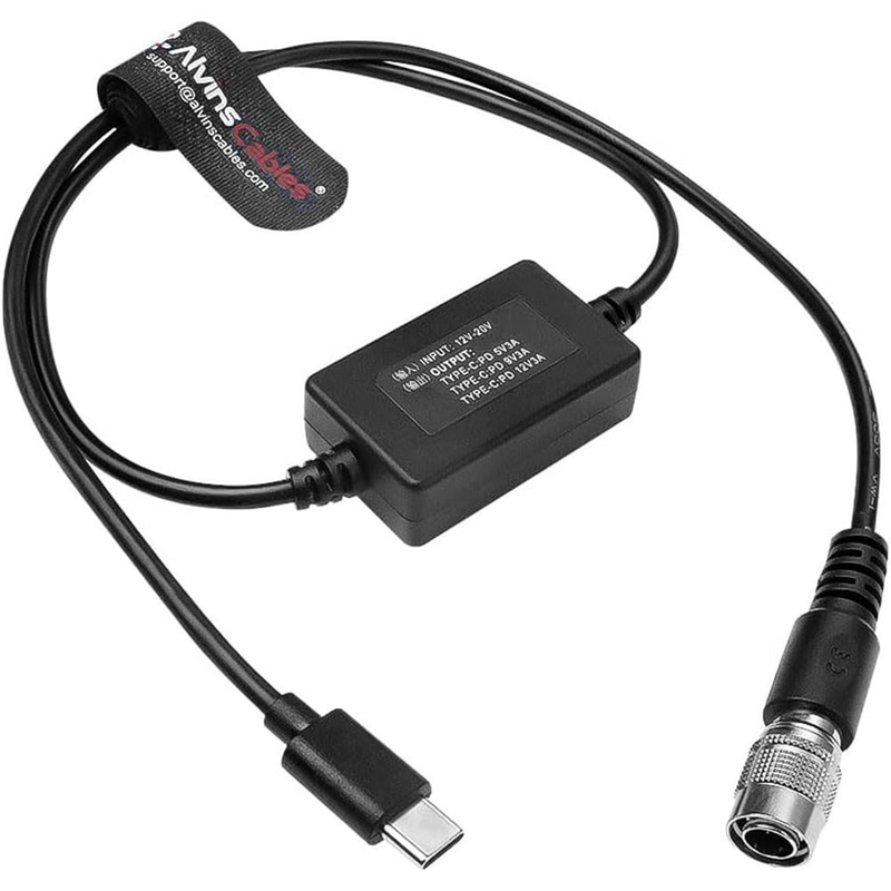 Alvin's Hirose 4 Pin to USB C PD Cable for Canon Sony Nikon Cameras 24in