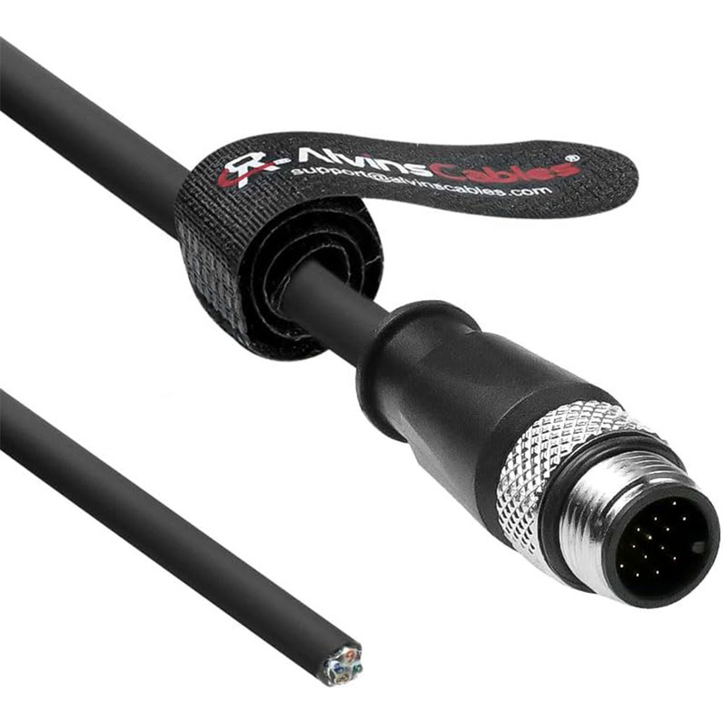 Alvin's M12 A Code 17 Pin Male to Open Cable 1m CAN PROFINET for Applied Motion Servo
