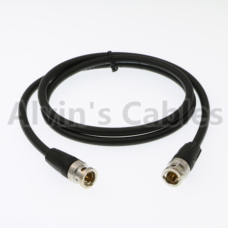 12G HD SDI BNC To BNC Male Video Coaxial Cable For 4K Video Camera 19 Inches