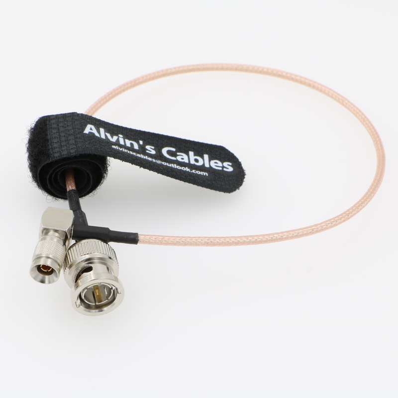 Blackmagic Right Angle DIN 1.0/2.3 Mini BNC to BNC Male 75ohm RG179 HD