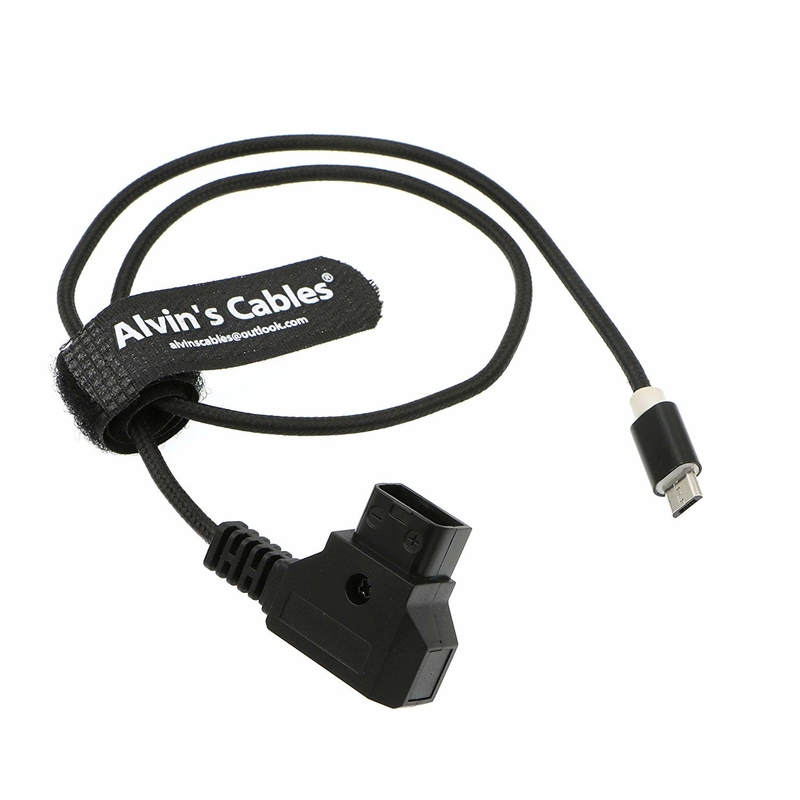 50cm Length Arri Power Cable Micro USB To D Tap Durable For Tilta Nucleus Nano