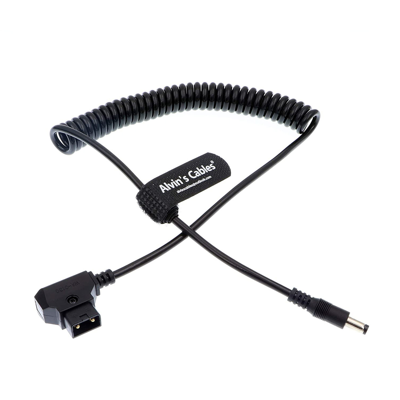 DC 12V Spring Coiled Power Cord Anton Bauer Power Tap For KiPRO LCD Monitors