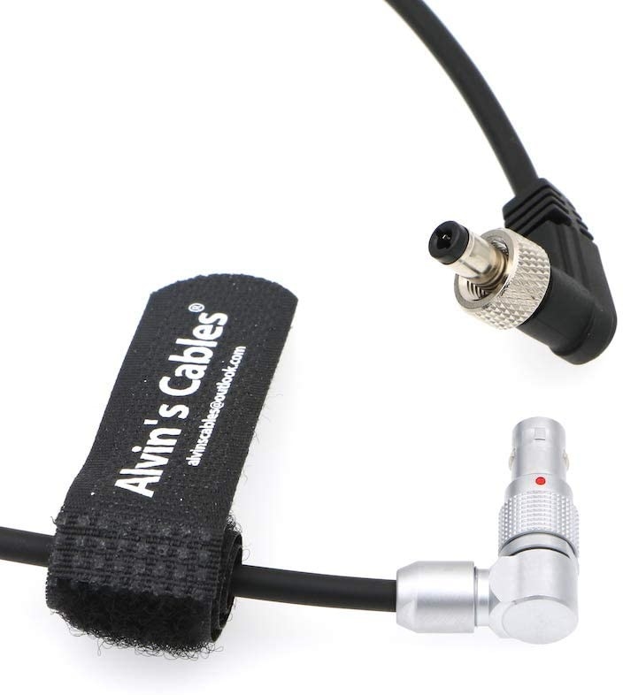 Rotatable Right Angle Camera Power Cable 2 Pin For Atomos Shinobi Ninja V Monitor