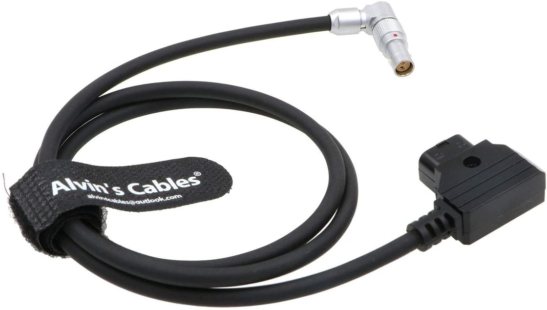 Rotatable 2 Pin 31.5" Camera Power Cable For RED Komodo