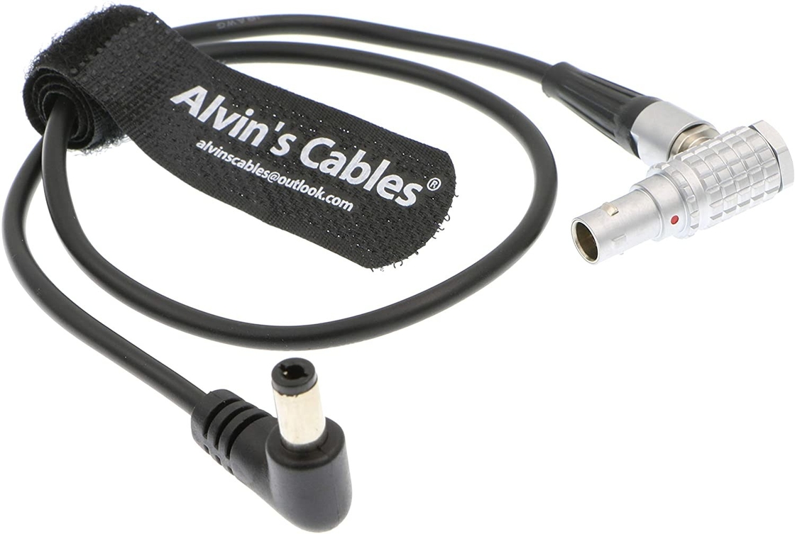 Angle DC to 2 Pin Lemo Cable For Teradek Bolt Transmitter Tilta Battery Plate