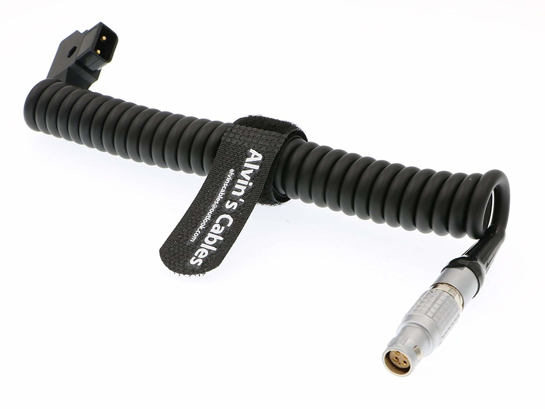6 pin Female to Anton D-tap Coiled Twist Power Cable for Red Epic Scarlet Camera