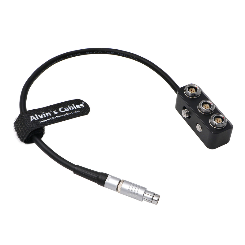 1 To 3 Mini Power Splitter Box Cable RS 3-Pin Male To 3 Ports 3-Pin RS Female Box For ARRI Camera Alvin'S Cables |30CM