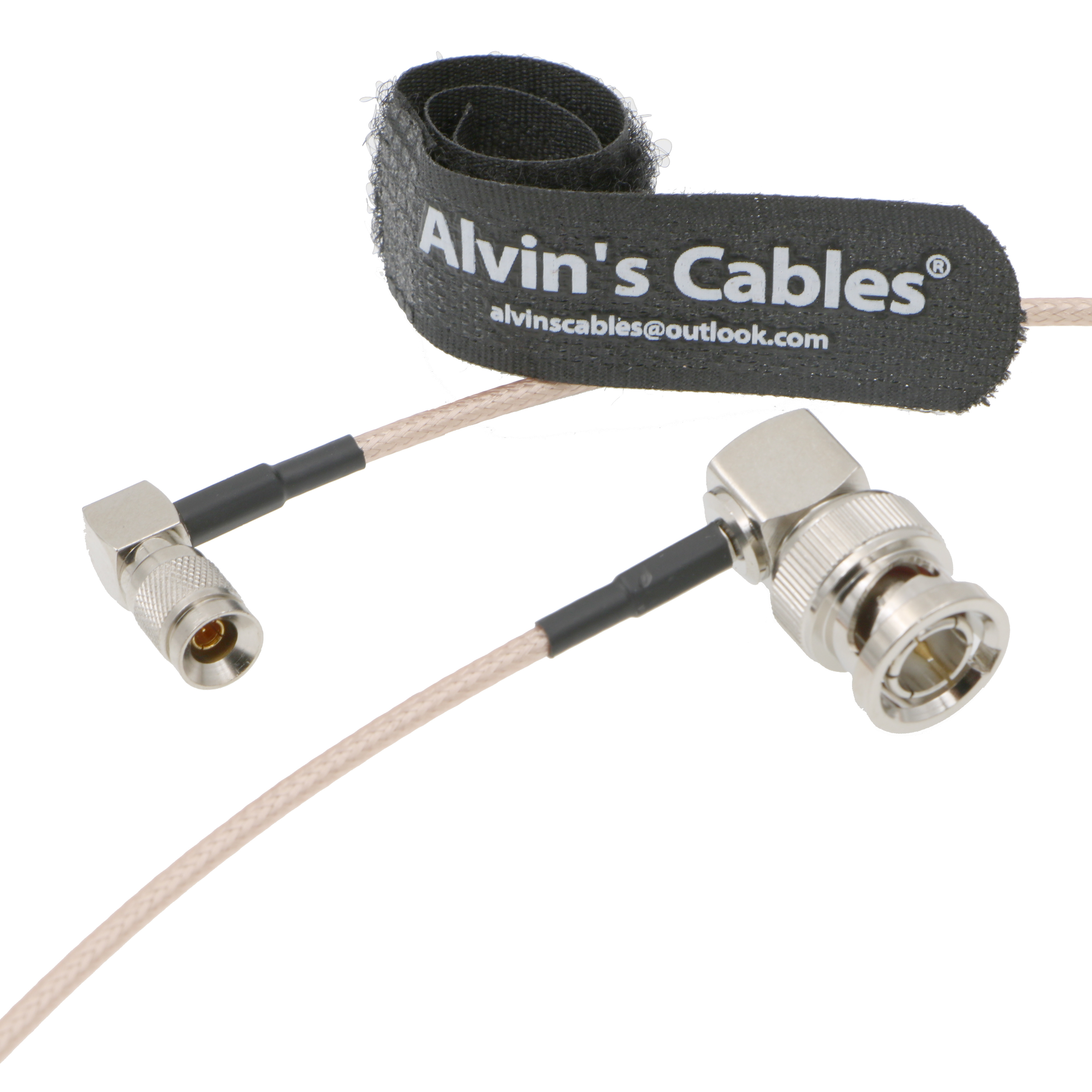 Alvins Cables BNC maschio a maschio RG179 cavo coassiale per la macchina fotografica BMCC VIDEO Blackmagic angolo retto 60CM