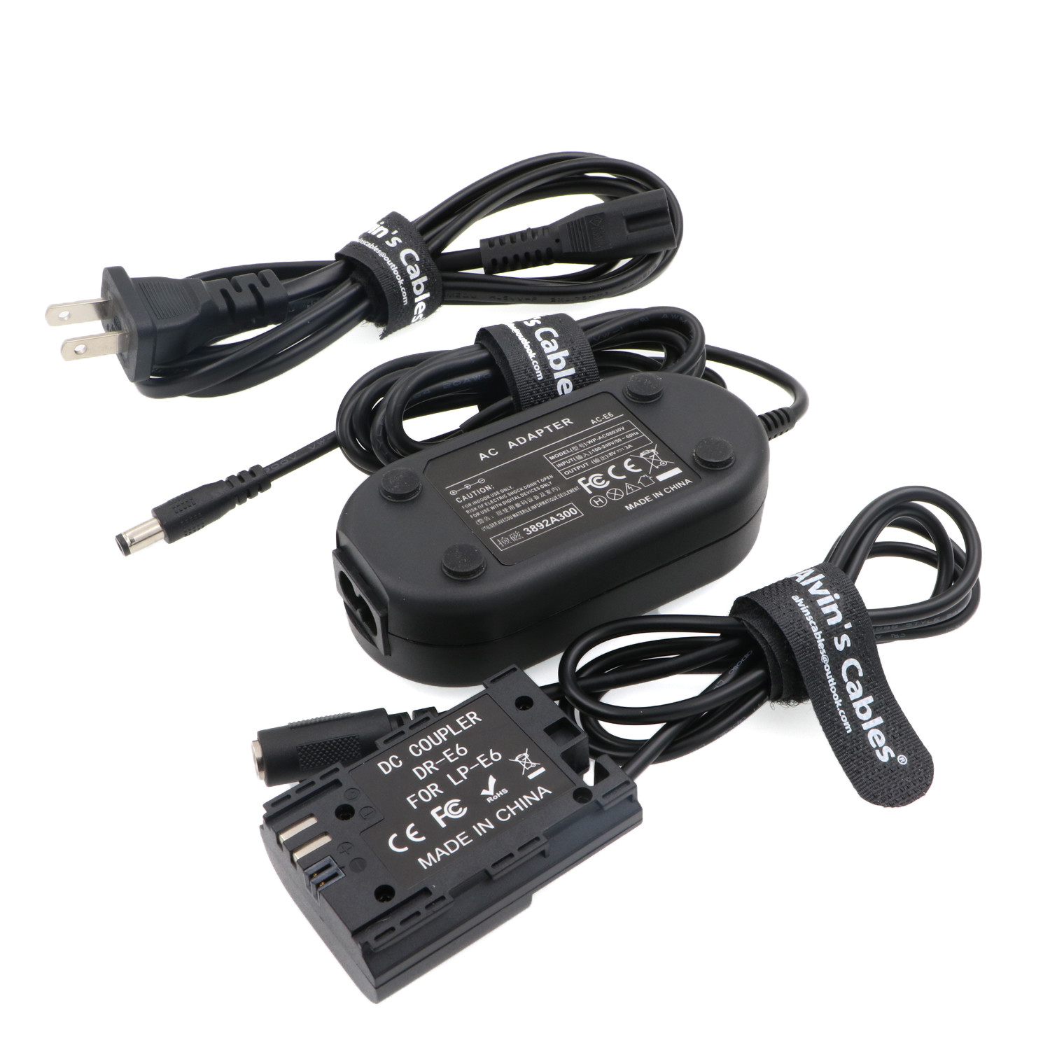 ACK E6 Replacement AC Power Adapter Cable Kit Dummy Battery for Canon